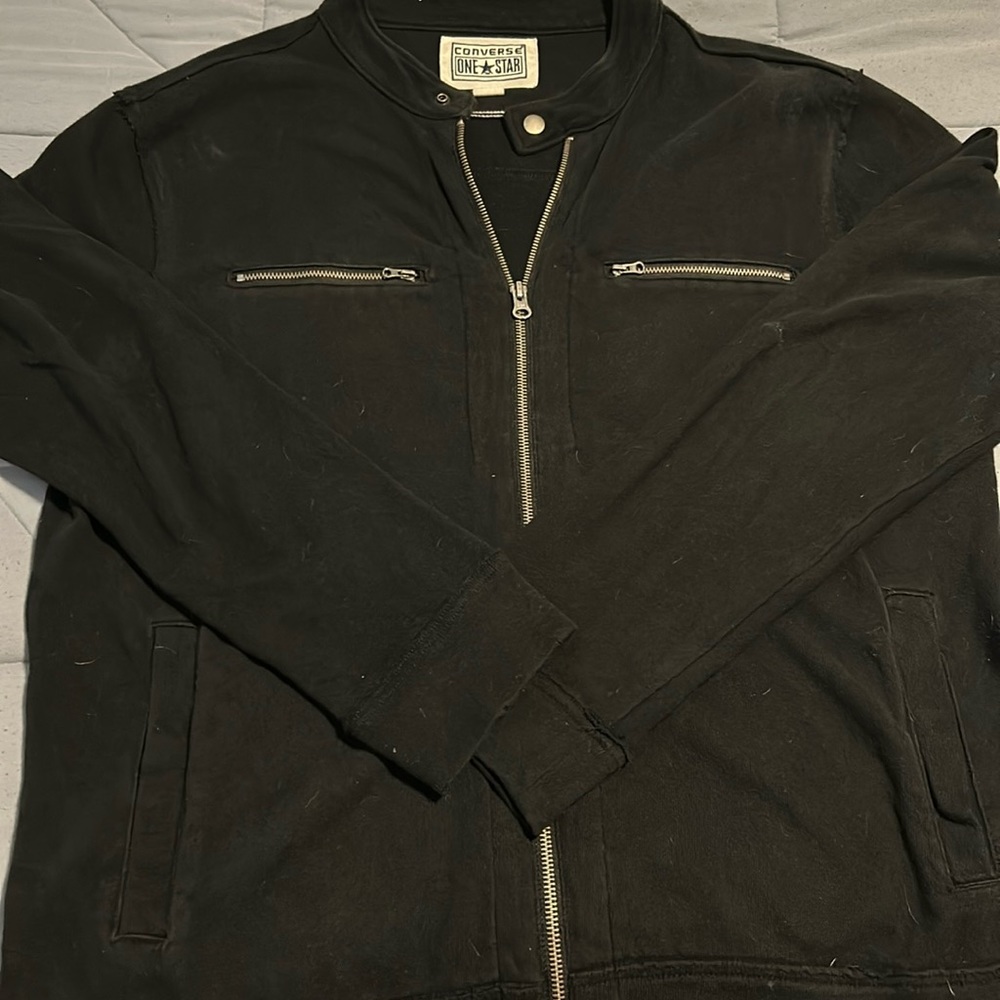 ✨2 for $20✨ Converse One Star Black Zip-Up